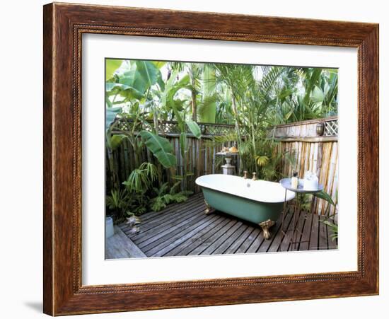 Open Air Bath at Luxury Hotel, Formerly Ian Fleming's House, Goldeneye, St. Mary-Sergio Pitamitz-Framed Photographic Print