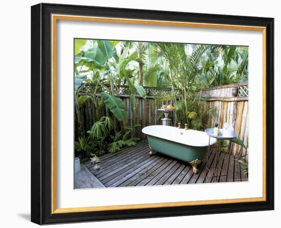 Open Air Bath at Luxury Hotel, Formerly Ian Fleming's House, Goldeneye, St. Mary-Sergio Pitamitz-Framed Photographic Print