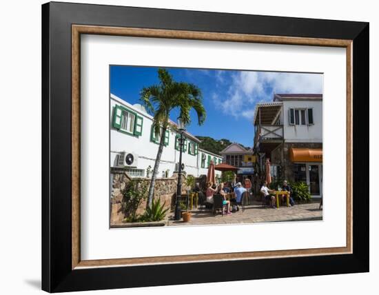 Open air cafe in Windwardside, Saba, Netherland Antilles, West Indies, Caribbean, Central America-Michael Runkel-Framed Photographic Print