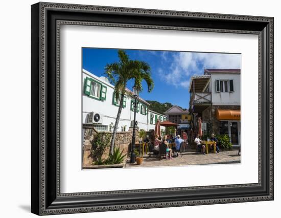 Open air cafe in Windwardside, Saba, Netherland Antilles, West Indies, Caribbean, Central America-Michael Runkel-Framed Photographic Print