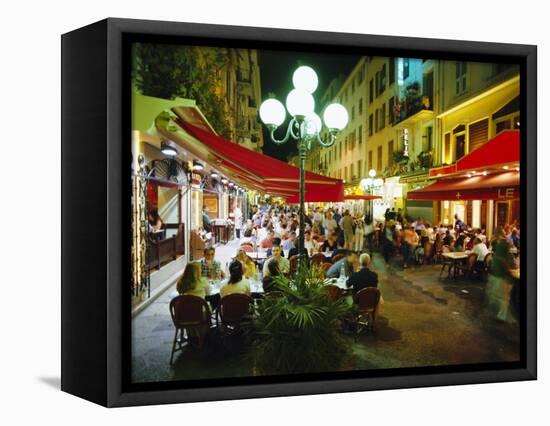 Open Air Cafes and Restaurants, Nice, Cote d'Azure, Provence, France, Europe-Walter Rawlings-Framed Premier Image Canvas