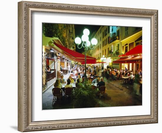 Open Air Cafes and Restaurants, Nice, Cote d'Azure, Provence, France, Europe-Walter Rawlings-Framed Photographic Print