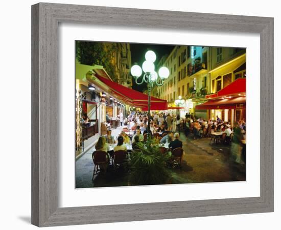 Open Air Cafes and Restaurants, Nice, Cote d'Azure, Provence, France, Europe-Walter Rawlings-Framed Photographic Print