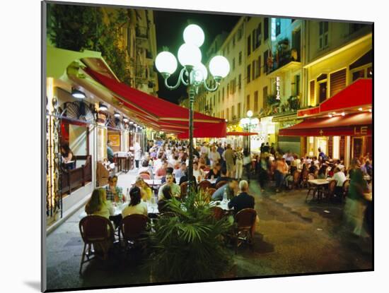 Open Air Cafes and Restaurants, Nice, Cote d'Azure, Provence, France, Europe-Walter Rawlings-Mounted Photographic Print