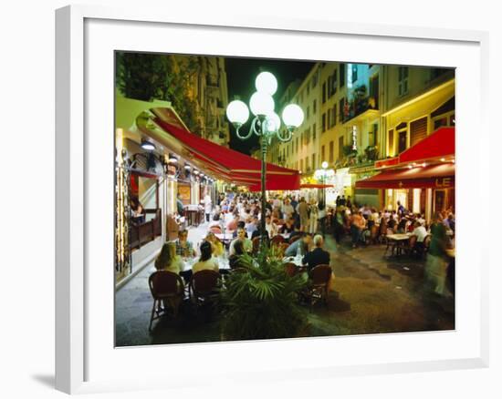 Open Air Cafes and Restaurants, Nice, Cote d'Azure, Provence, France, Europe-Walter Rawlings-Framed Photographic Print