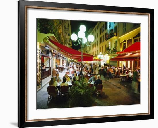 Open Air Cafes and Restaurants, Nice, Cote d'Azure, Provence, France, Europe-Walter Rawlings-Framed Photographic Print