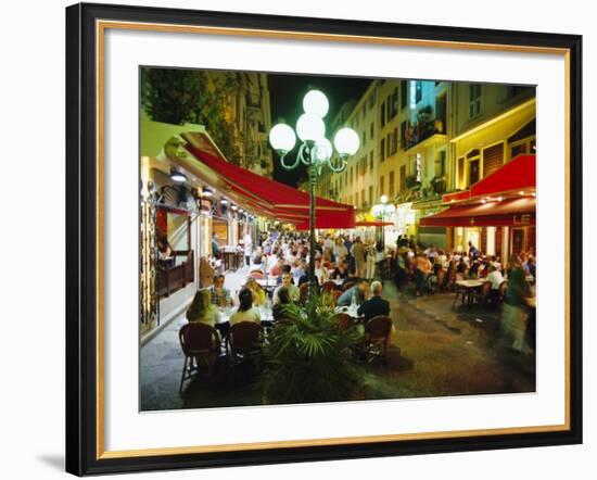 Open Air Cafes and Restaurants, Nice, Cote d'Azure, Provence, France, Europe-Walter Rawlings-Framed Photographic Print