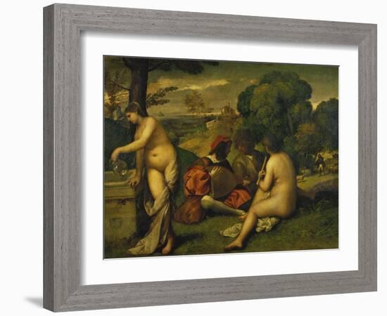 Open-Air Concert-Titian (Tiziano Vecelli)-Framed Giclee Print