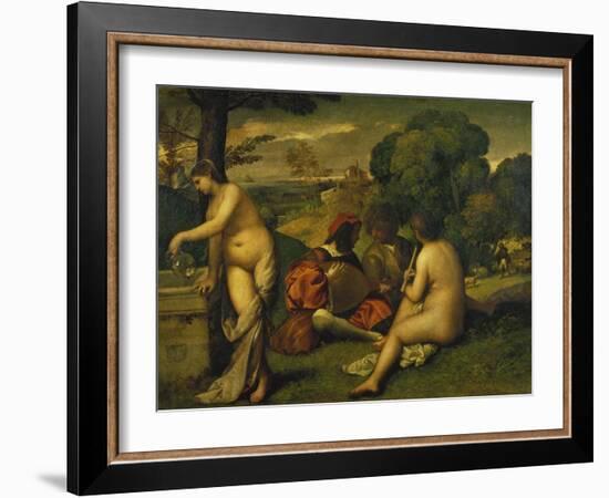 Open-Air Concert-Titian (Tiziano Vecelli)-Framed Giclee Print