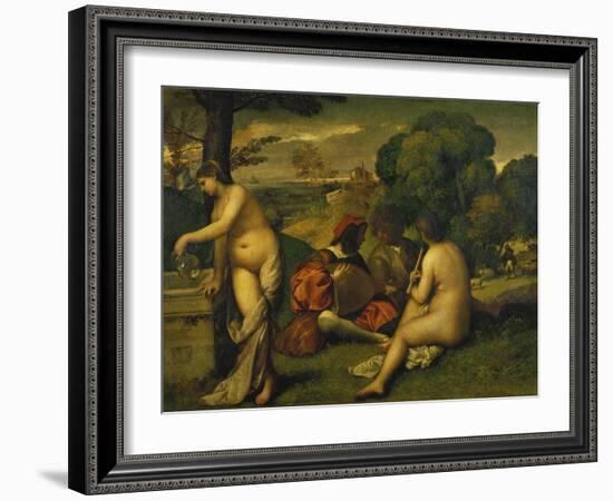 Open-Air Concert-Titian (Tiziano Vecelli)-Framed Giclee Print