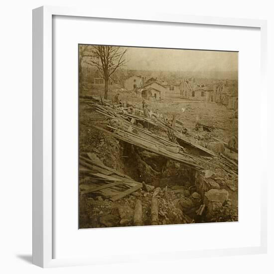 Open-air dormitory at Tavannes Fort, Verdun, northern France, c1914-c1918-Unknown-Framed Photographic Print