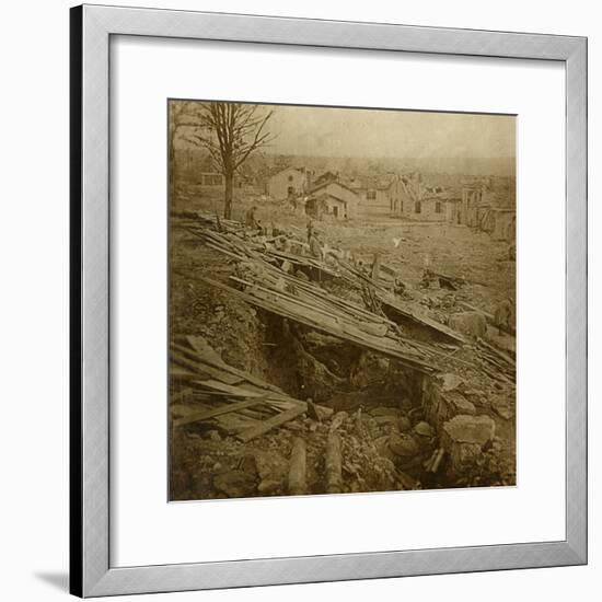 Open-air dormitory at Tavannes Fort, Verdun, northern France, c1914-c1918-Unknown-Framed Photographic Print