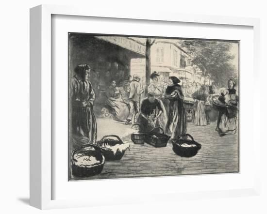 'Open air market, Avenue de Clichy', 1915-Edgar Chahine-Framed Giclee Print