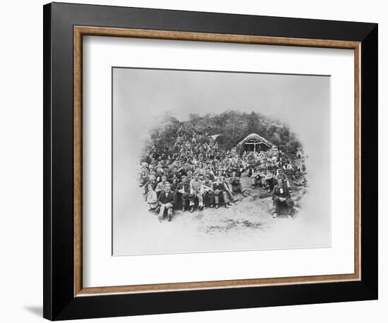 Open Air Mass at Bunlin Bridge, County Donegal, 1867-A. Ayton-Framed Giclee Print