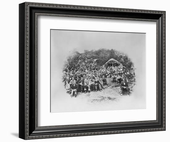 Open Air Mass at Bunlin Bridge, County Donegal, 1867-A. Ayton-Framed Giclee Print