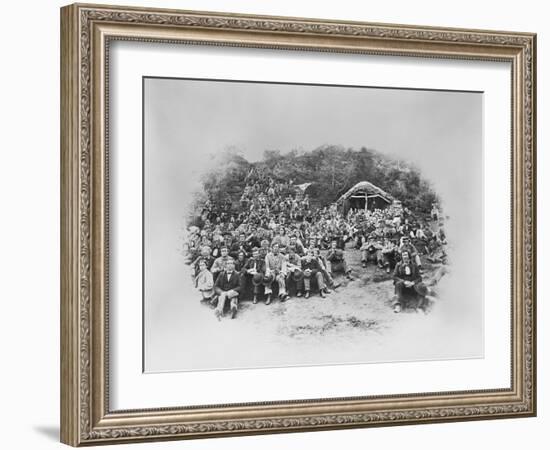 Open Air Mass at Bunlin Bridge, County Donegal, 1867-A. Ayton-Framed Giclee Print