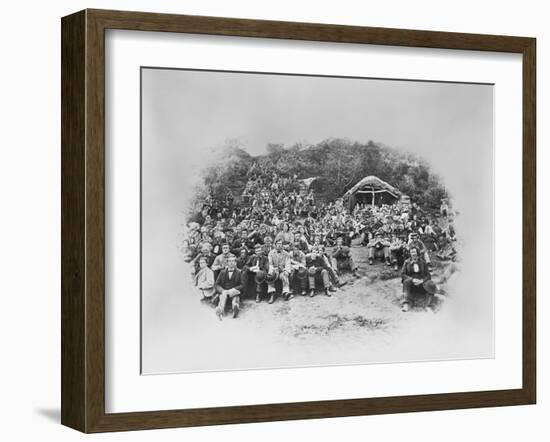 Open Air Mass at Bunlin Bridge, County Donegal, 1867-A. Ayton-Framed Giclee Print