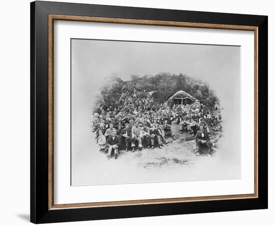 Open Air Mass at Bunlin Bridge, County Donegal, 1867-A. Ayton-Framed Giclee Print