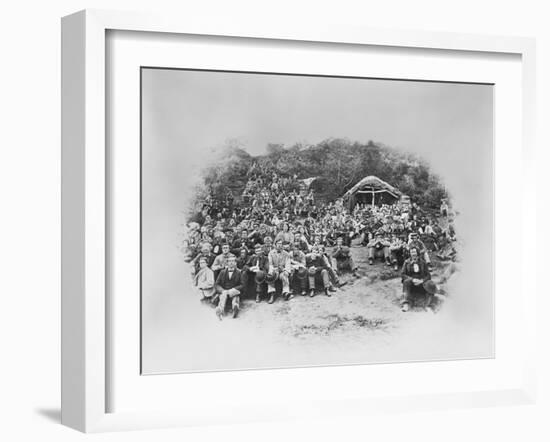 Open Air Mass at Bunlin Bridge, County Donegal, 1867-A. Ayton-Framed Giclee Print