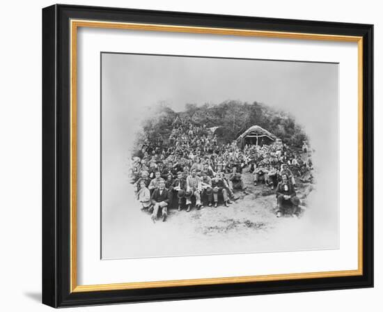 Open Air Mass at Bunlin Bridge, County Donegal, 1867-A. Ayton-Framed Giclee Print