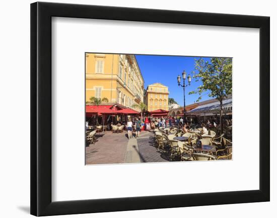 Open Air Restaurants in Cours Saleya-Amanda Hall-Framed Photographic Print