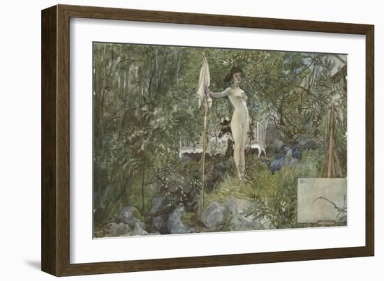 Open-Air Studio, from 'A Home' series, c.1895-Carl Larsson-Framed Giclee Print