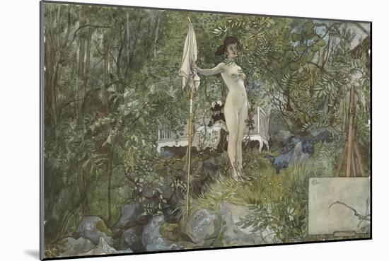 Open-Air Studio, from 'A Home' series, c.1895-Carl Larsson-Mounted Giclee Print