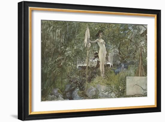 Open-Air Studio, from 'A Home' series, c.1895-Carl Larsson-Framed Giclee Print