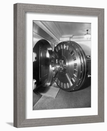 Open Bank Vault Door-null-Framed Photographic Print