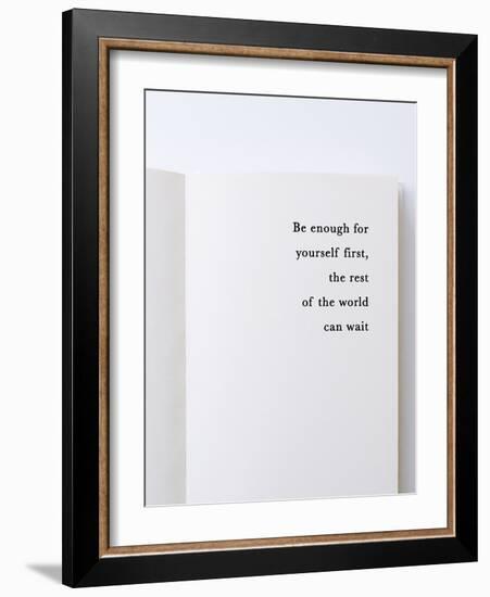 Open Book - Be Enough-Tom Frazier-Framed Giclee Print