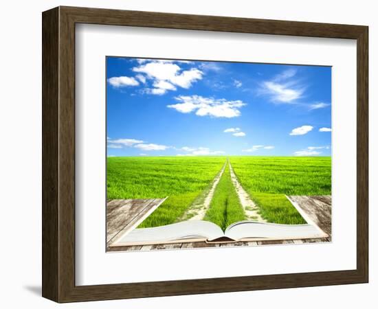 Open Book Of Nature With Way-Olegkalina-Framed Art Print