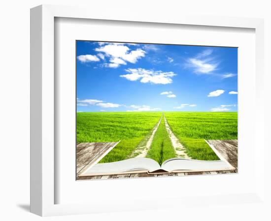 Open Book Of Nature With Way-Olegkalina-Framed Art Print