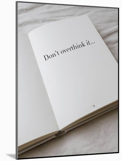 Open Book - Overthink-Tom Frazier-Mounted Giclee Print