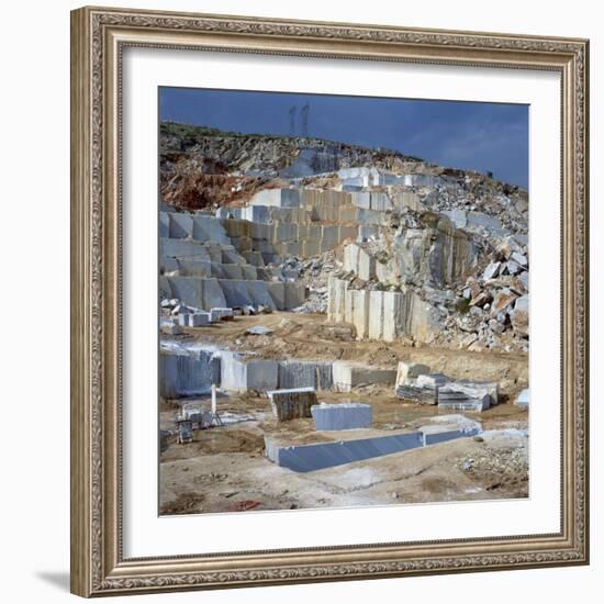 Open Cast Marble Mine, Greece, Europe-Tony Gervis-Framed Photographic Print