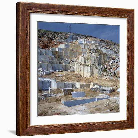 Open Cast Marble Mine, Greece, Europe-Tony Gervis-Framed Photographic Print