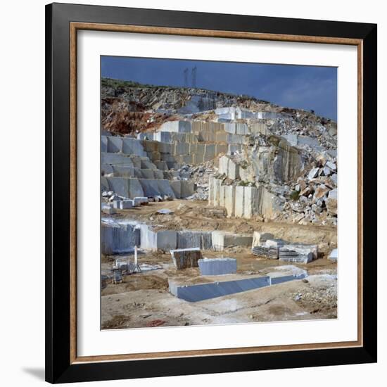 Open Cast Marble Mine, Greece, Europe-Tony Gervis-Framed Photographic Print