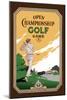 Open Championship Golf Game-null-Mounted Art Print