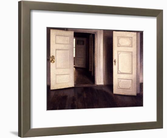 Open Doors-Vilhelm Hammershoi-Framed Giclee Print