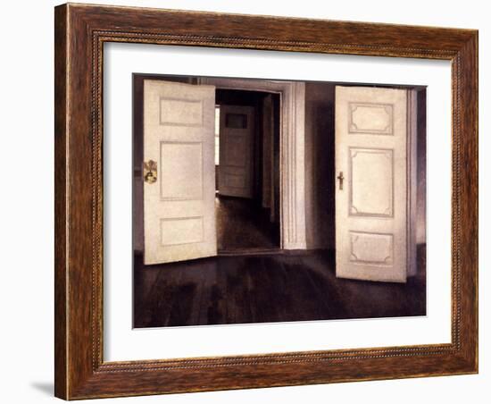 Open Doors-Vilhelm Hammershoi-Framed Giclee Print