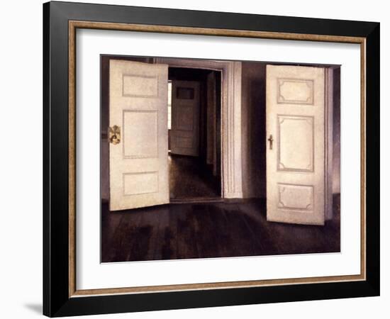 Open Doors-Vilhelm Hammershoi-Framed Giclee Print