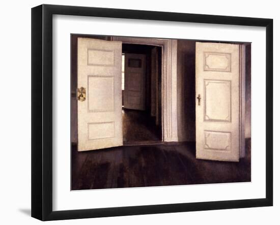 Open Doors-Vilhelm Hammershoi-Framed Giclee Print