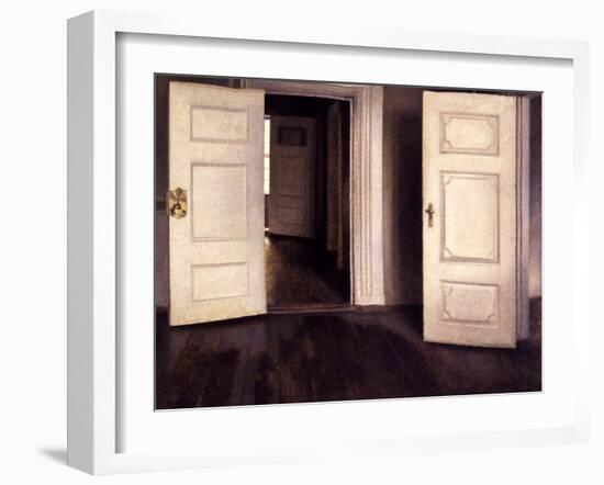 Open Doors-Vilhelm Hammershoi-Framed Giclee Print