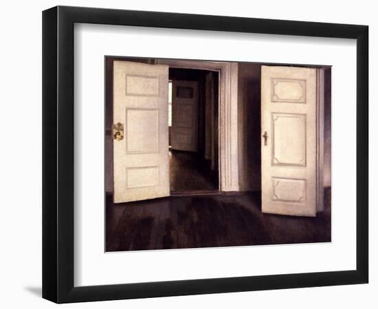 Open Doors-Vilhelm Hammershoi-Framed Giclee Print