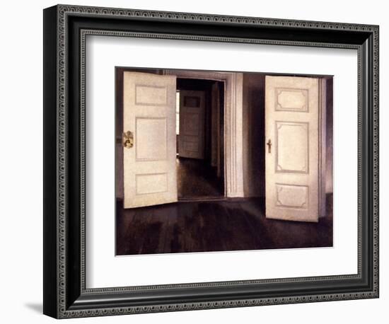 Open Doors-Vilhelm Hammershoi-Framed Giclee Print