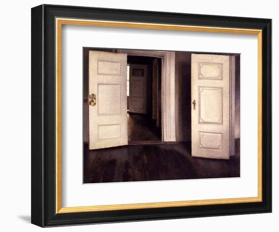 Open Doors-Vilhelm Hammershoi-Framed Giclee Print
