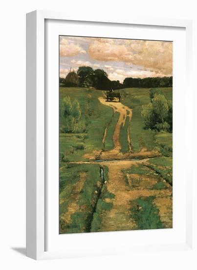 Open Land-Childe Hassam-Framed Art Print