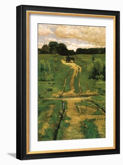 Open Land-Childe Hassam-Framed Art Print