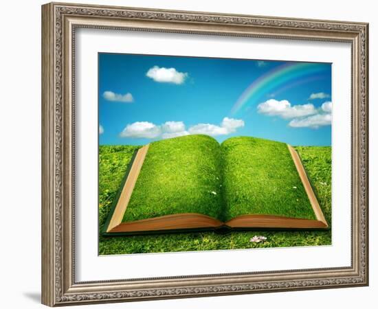 Open Magic Book-egal-Framed Art Print