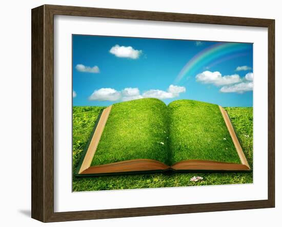 Open Magic Book-egal-Framed Art Print