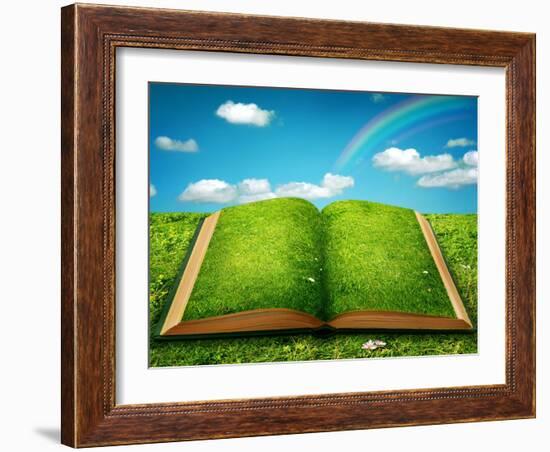 Open Magic Book-egal-Framed Art Print